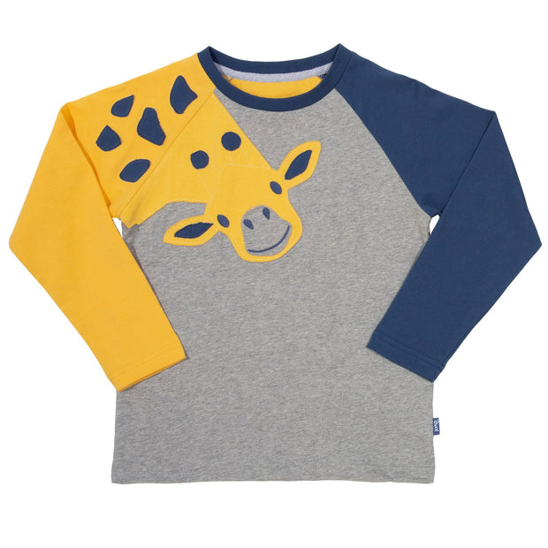 Flat shot of giraffe t-shirt