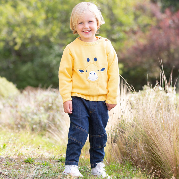 Boy in denim pull ons