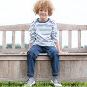 Boy in denim pull ons