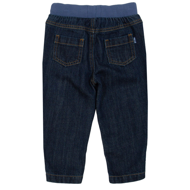 Flat shot of denim pull ons