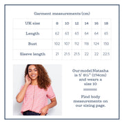 Flat shot of burstock blouse wavy daisy