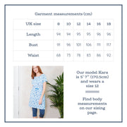 Flat shot of chine dress stripy ditsy