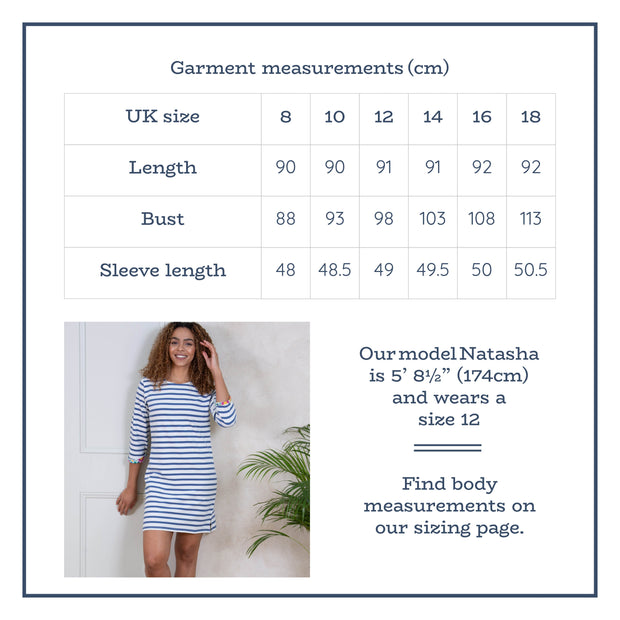 Flat shot of durdle door dress cream