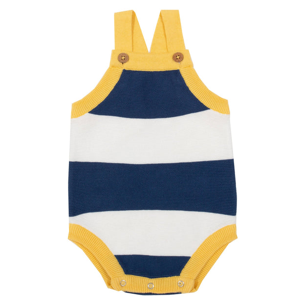 Flat shot of nautical knit romper