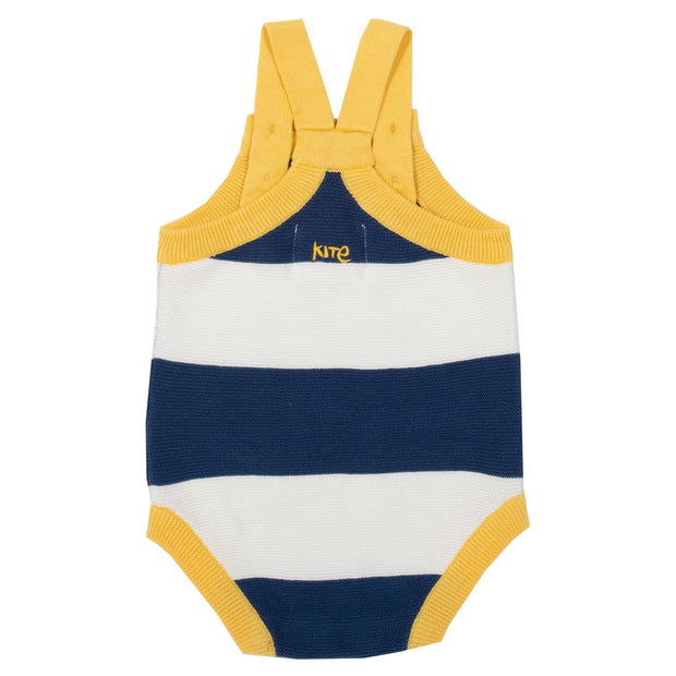 Flat shot of nautical knit romper