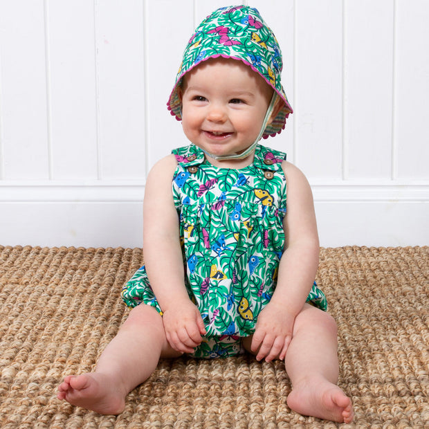 Baby girl in flutterby romper