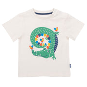 Flat shot of curly croc t-shirt