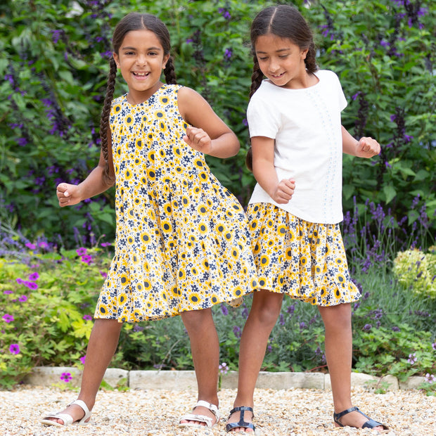 Girl in sea breeze twirly dress