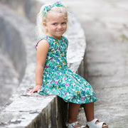 Girl in flutterby dress