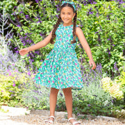Girl in flutterby dress