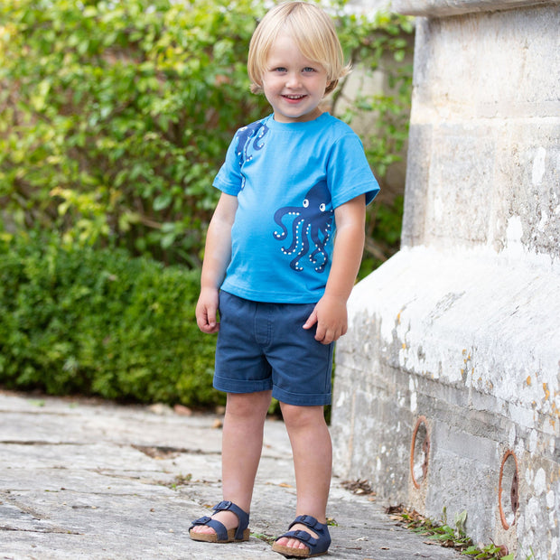 Boy in octopus t-shirt