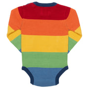 Flat shot of bright stripe knit body