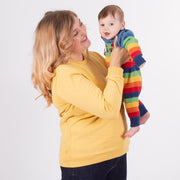 Baby in hedgehog knit romper