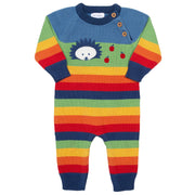 Flat shot of hedgehog knit romper