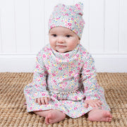 Baby girl in home ditsy bodydress