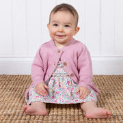 Baby girl in home ditsy bodydress