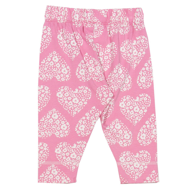 Flat shot of ditsy heart leggings