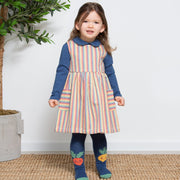 Girl in happy veg tights