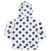Flat shot of dotty fleece hoody