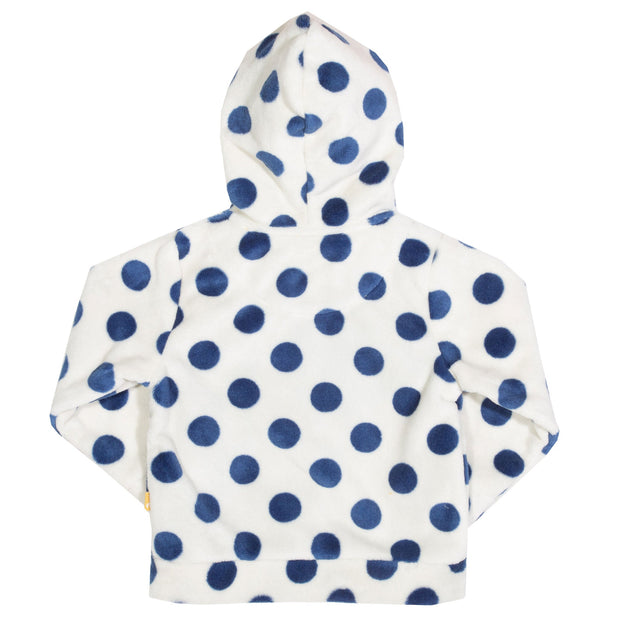 Flat shot of dotty fleece hoody