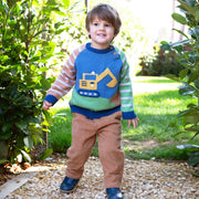 Boy in jumbo cord pull ups
