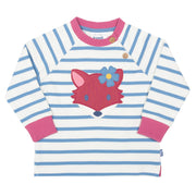 Flat shot of foxy flower sweatshirt