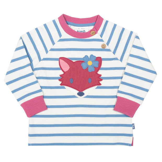 Flat shot of foxy flower sweatshirt