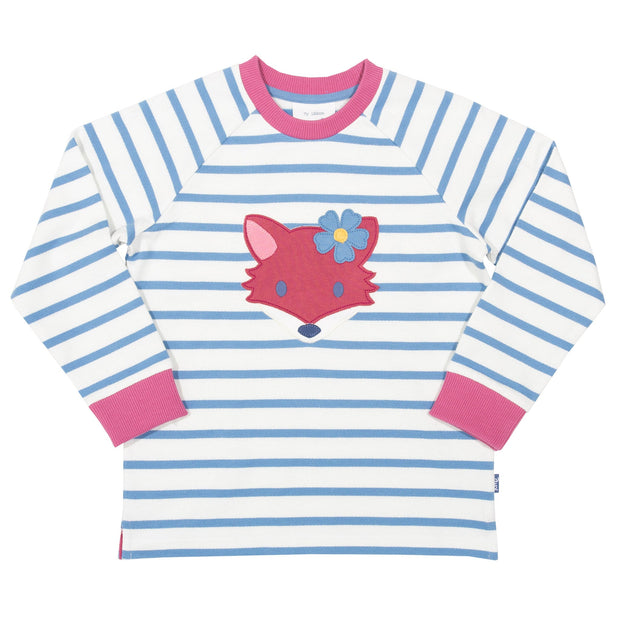 Flat shot of foxy flower sweatshirt