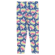 Flat shot of rainbow apple leggings