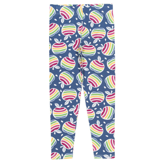 Flat shot of rainbow apple leggings