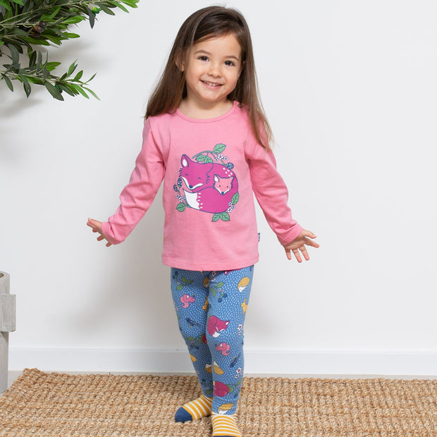 Girl in animal ramble leggings