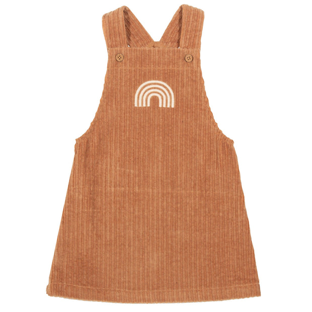 Flat shot of jumbo cord pinafore
