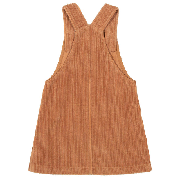 Flat shot of jumbo cord pinafore
