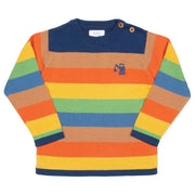 Flat shot of digger stripe jumper