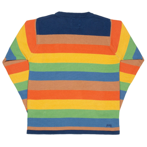 Flat shot of digger stripe jumper