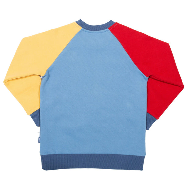 Flat shot of rainbow rocket sweatshirt