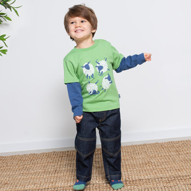 Boy in stretch denim pull ons