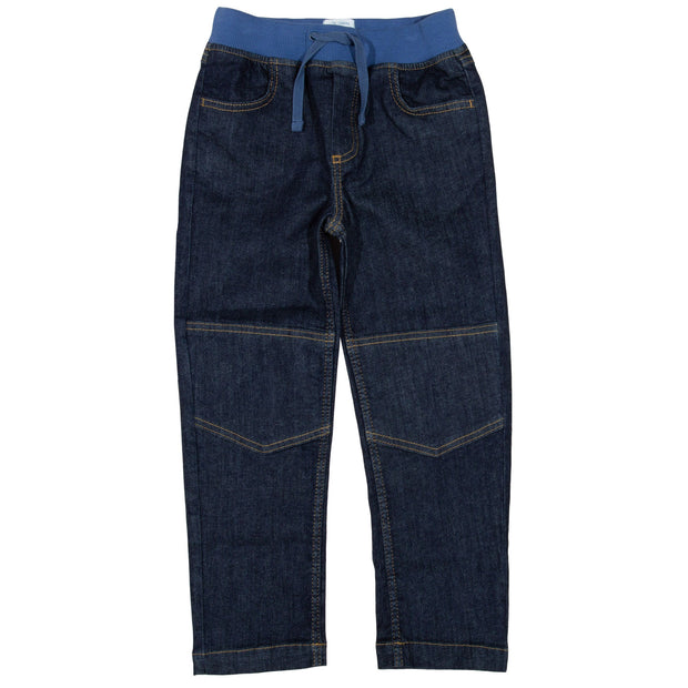 Flat shot of stretch denim pull ons