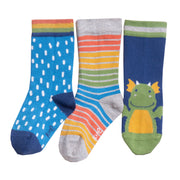 Flat shot of little dragon socks