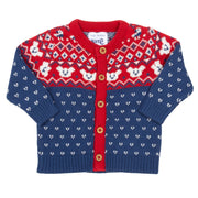 Flat shot of fair isle cardi