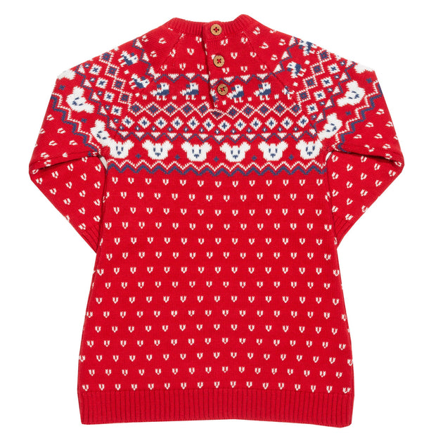 Flat shot of fair isle knit dress