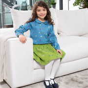 Girl in little flora blouse