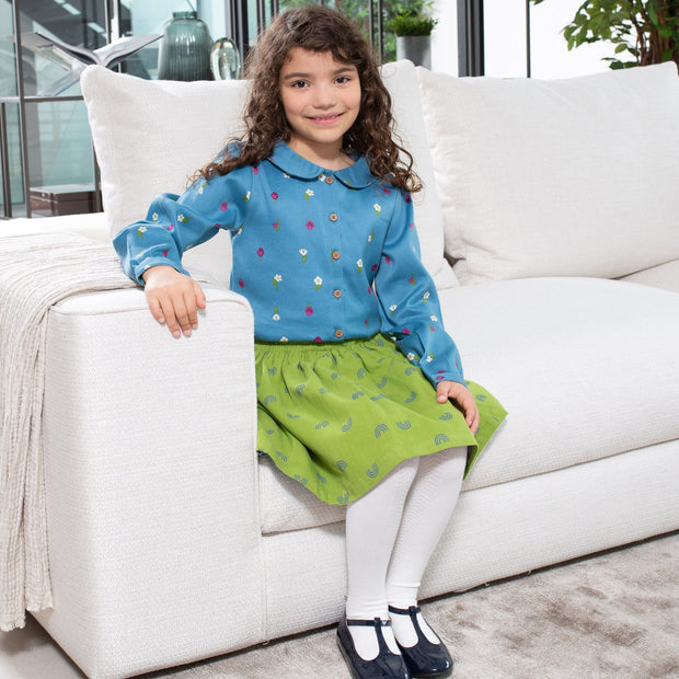 Girl in little flora blouse