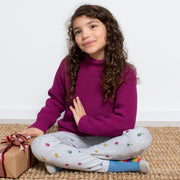 Girl in little flora leggings