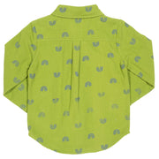 Flat shot of polka rainbow shirt