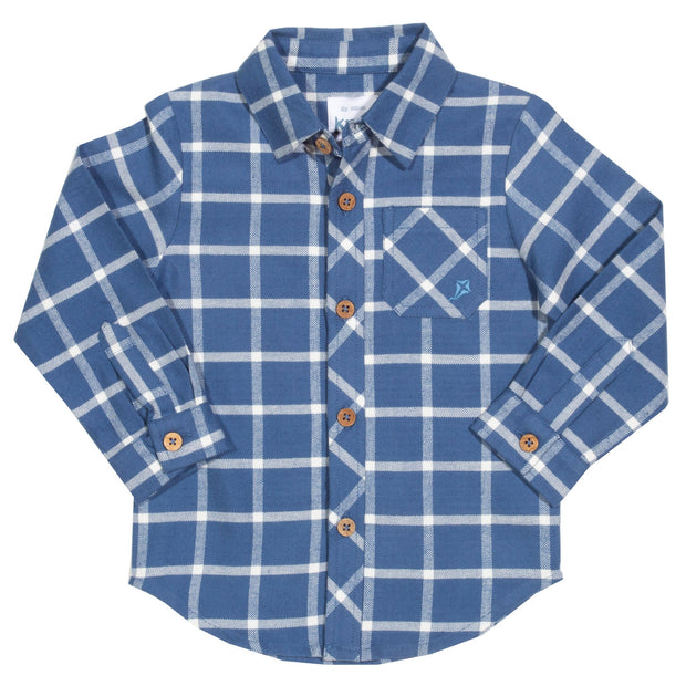 Flat shot of classic plaid shirt