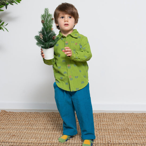 Boy in cord pull ons