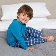 Boy in cranborne pyjamas