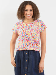 Alum jersey top flower time