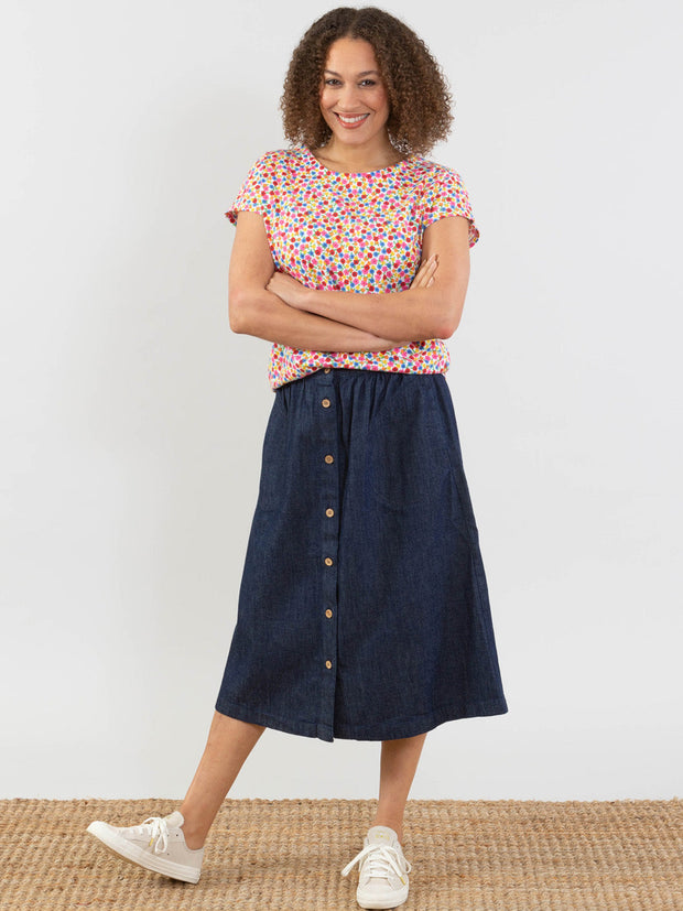 Alum jersey top flower time